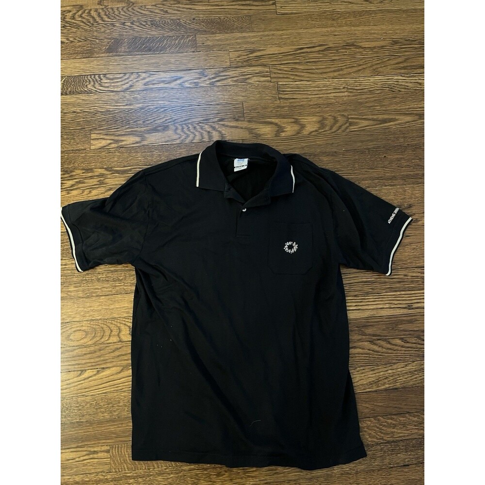 Vintage Athens 2004 Olympics Polo Shirt Mens XXL Black Made In Greece
